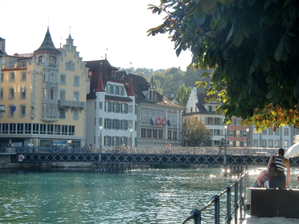 Luzern centrum Zwitserland Kapelbrug